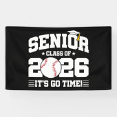 Senior Class of 2026 It’s Go Time Baseball Grad Banner (Horizontal)