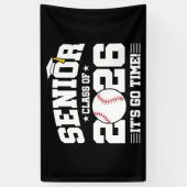 Senior Class of 2026 It’s Go Time Baseball Grad Banner (Vertikal)