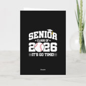 Senior Class of 2026 It’s Go Time Baseball Grad Karte (Rückseite)