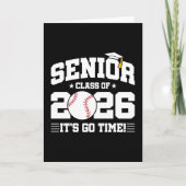 Senior Class of 2026 It’s Go Time Baseball Grad Karte (Vorderseite)