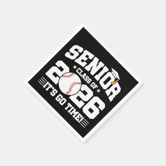 Senior Class of 2026 It’s Go Time Baseball Grad Serviette (Ecke)