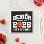 Senior Class of 2026 It’s Go Time Basketball Grad Serviette (Beispiel)