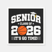Senior Class of 2026 It’s Go Time Basketball Grad Serviette (Vorderseite)