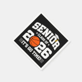 Senior Class of 2026 It’s Go Time Basketball Grad Serviette (Ecke)
