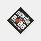 Senior Class of 2026 It’s Go Time Football Grad Serviette (Ecke)