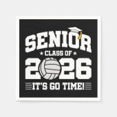 Senior Class of 2026 It’s Go Time Volleyball Grad Serviette (Vorderseite)