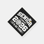 Senior Class of 2026 It’s Go Time Volleyball Grad Serviette (Ecke)