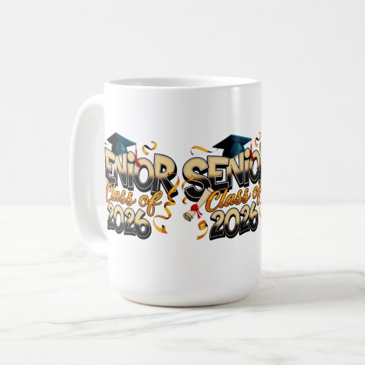 Senior Class Of 2026 Kaffeetasse (Vorderseite Links)