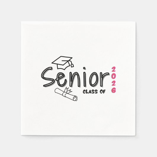 Senior Class of 2026 Paper Napkin Serviette (Vorderseite)