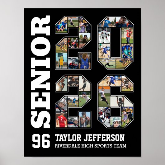 Senior Class of 2026 Sports Team Photo Collage Poster (Vorne)