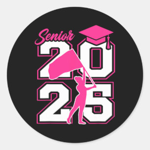 Senior Color Guard 2025 Cl of 2025 Color Guard Sen Runder Aufkleber