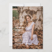 Senior Congratulations Graduate Photo Einladung (Vorderseite)