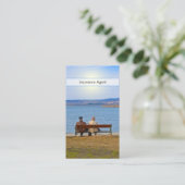 Senior Couple Business Card Hinweiskarte (Stehend Vorderseite)