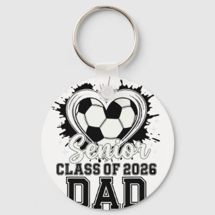Senior Dad Cl von 2026 Fußball Drip Melt Abschluss Schlüsselanhänger