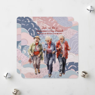 Senior Damen Galentine's Day Brunch Feiertagskarte
