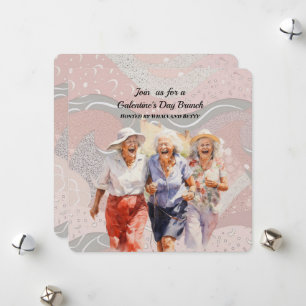 Senior-Damen Galentine's Day Brunch Feiertagskarte