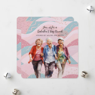 Senior Damen Galentine's Day Brunch Feiertagskarte