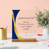 Senior Director Office Quote Acrylic Sign Acrylschild (Hochzeit)