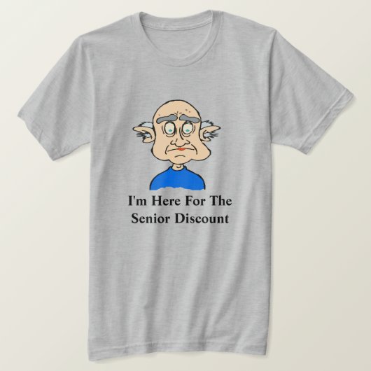 Senior Discount, add text Adult T - Shirt (Design vorne)
