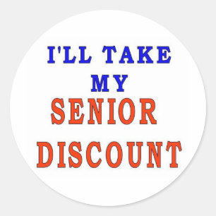 SENIOR DISCOUNT RUNDER AUFKLEBER