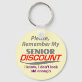 SENIOR DISCOUNT Schlüsselanhänger (Vorderseite)