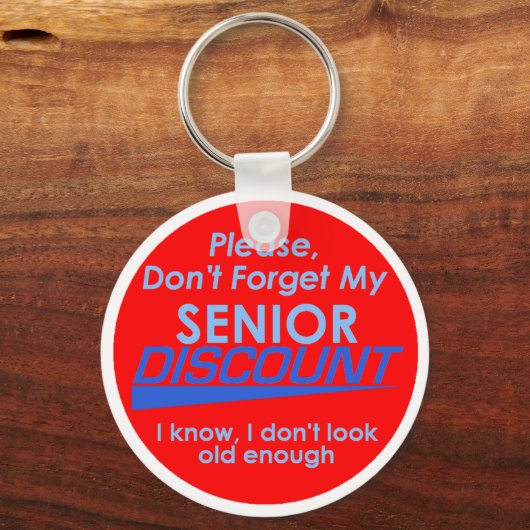 SENIOR DISCOUNT Schlüsselanhänger (Vorderseite)