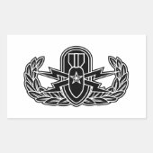 Senior EOD stencil Rechteckiger Aufkleber (Vorderseite)