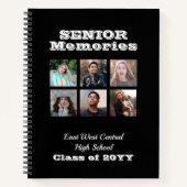 Senior Erinnerungen Class Foto Collage Notebook Notizblock (Vorderseite)