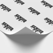 Senior Est 2025 Abschluss Student Vintag Geschenkpapier (Ecke)