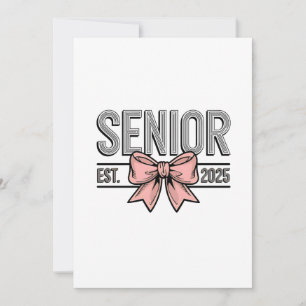 Senior Est 2025 Bow Coquette Abschluss Einladung