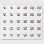 Senior Est 2025 Bow Coquette Abschluss Geschenkpapier (Flach)