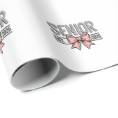 Senior Est 2025 Bow Coquette Abschluss Geschenkpapier (Rolleneckpunkt)
