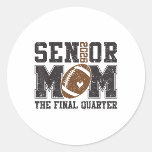 Senior Football Mama Football Mama Game Day Cl 2 Runder Aufkleber