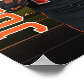 Senior Football Stadium Player Photo Sports Poster (Ecke)