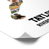 Senior Football Team Photo Collage Custom Sports Poster (Ecke)