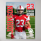 Senior Football Team Photo Gift Sports Player Poster (Vorne)