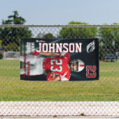 Senior Football Team Player Sports Photo Vertical Banner (Insitu)
