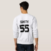 Senior Football Vater Custom Picture Brushhub Sweatshirt (Schwarz voll)