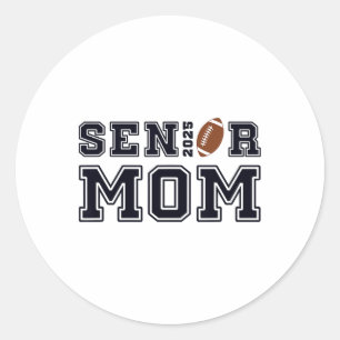 Senior Footbyll Mama Cl of 2025 Abschluss Graduate Runder Aufkleber