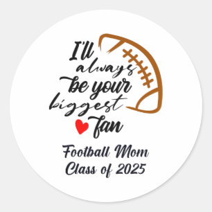 Senior Footbyll Mama Cl of 2025 Abschluss Graduate Runder Aufkleber