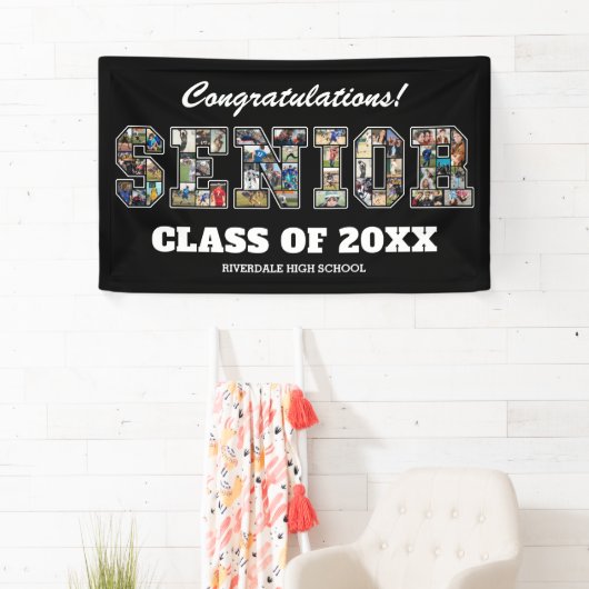 Senior-Fotocollage Schulabschluss-Party-Schild Banner (Insitu)