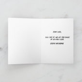 Senior Funny Flashback Add a Name Birthday Card Karte (Innenseite)