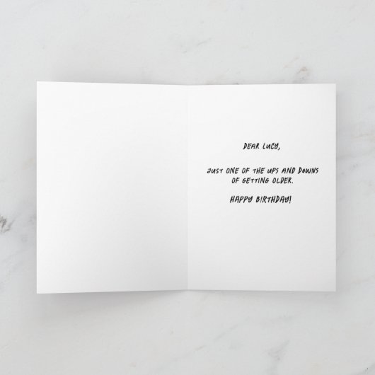 Senior Funny Flashback Add a Name Birthday Card Karte (Innenseite)