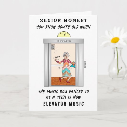 Senior Funny Flashback Add a Name Birthday Card Karte (Kleine Pflanze)