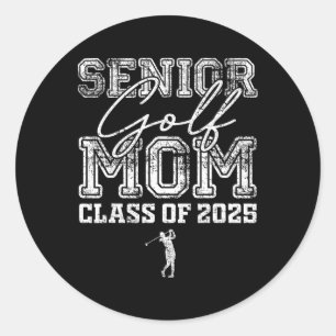 Senior Golf Mama CL of 2025 Graduate Golf Mama Runder Aufkleber