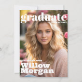 Senior Grad 3 Foto Abschluss Einladung (Vorderseite)