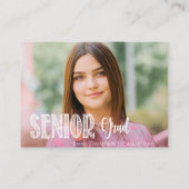 Senior Grad Foto Graduation Party Advice Card Hinweiskarte (Rückseite)