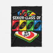 Senior Graduate Cl of 2025 We-out Uno Funny Gradua Fleecedecke (Vorderseite)