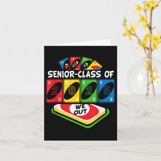 Senior Graduate Cl of 2025 We-out Uno Funny Gradua Karte (Gelbe Blume)