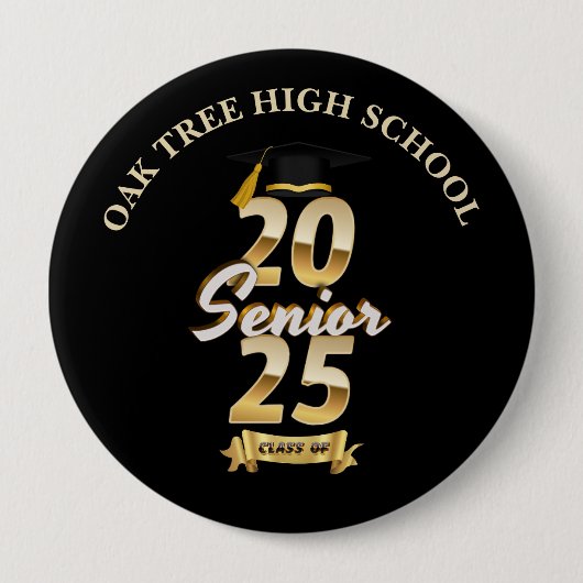 Senior Graduate Class of 2025 Graduation Party Button (Vorderseite)
